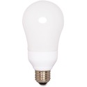 Satco 15-watt A19 CFL Bulb - 15 W - 120 V AC - Spiral - A19 Size - White Light Color - E26 Base - 10000 Hour - 4400.3F (2426.8C) Color Temperature - 82 CRI - Energy Saver - 1 Each