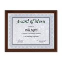 First Base Recognition Certificate Frame - 11" x 13.50" Frame Size - Holds 8.50" x 11" Insert - Desktop - Vertical, Horizontal - 1 / Each - Milano Cherry