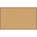 Lorell Bulletin Board - 72" (1828.80 mm) Height x 48" (1219.20 mm) Width - Natural Cork Surface - Durable, Self-healing - Cherry Wood Frame - 1 Each