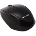 Verbatim Wireless Notebook Multi-Trac Blue LED Mouse - Black - Blue Optical - Wireless - Radio Frequency - 2.40 GHz - Black - 1 Pack - USB 2.0 - Scroll Wheel - 3 Button(s) - 1