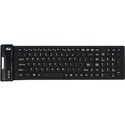 Adesso Antimicrobial Waterproof Flex Keyboard (Compact Size) - Cable Connectivity - USB Interface - 108 Key Home Page, Email, My Computer, My Favorites, Volume Up, Volume Down, Mute, Previous Track, Next Track, Play/Pause, Stop, ... Hot Key(s) - English (US) - Computer - PC, Windows - Industrial Silicon Rubber Keyswitch - Black