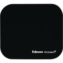 Fellowes Microban Mouse Pad - Black - 8" (203.20 mm) x 9" (228.60 mm) x 0.13" (3.30 mm) Dimension - Black - Rubber - Tear Resistant, Wear Resistant, Skid Proof - 1 Pack - TAA Compliant