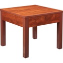Lorell Occasional Corner Table - Square Top - Square Leg Base - 24" Table Top Length x 24" Table Top Width x 1" Table Top Thickness - 20" Height x 23.9" Width x 23.9" Depth - Assembly Required - Cherry, Melamine - Particleboard Top Material - 1 Each
