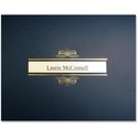 St. James Recycled Certificate Holder - Linen - Navy Blue, Gold - 5 / Pack