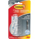 3M Command 17017CLR-C Cord Clip - Cord Clip - Clear, Transparent - 1 - 0.5" Length - Plastic