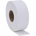 Genuine Joe 2-ply Jumbo Roll Dispenser Bath Tissue - 2 Ply - 3.3" x 650 ft - 3.30" (83.82 mm) Core - White - 12 / Carton