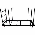 Lorell Blow-Mold Rectangular Table Trolley Cart - Steel - x 30.3" Width x 75.9" Depth x 45.3" Height - Charcoal - For 20 Devices - 1 Each