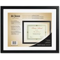 First Base Black Floating Certificate Frame - 15" x 12" Frame Size - Holds 11" x 8.50" Insert - Rectangle - Landscape, Portrait - 1 Each - Tuscan Black