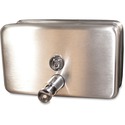 Genuine Joe Horizontal Soap Dispenser - Manual - 1.18 L Capacity - Stainless Steel - 1Each
