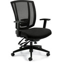 Offices to Go Avro Multi-Tilter Chairs - Black Coal Fabric Seat - Black Back - Medium Back - 5-star Base - 1 Each