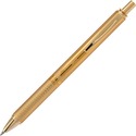 EnerGel Alloy Gel Pen - Medium Pen Point - 0.7 mm Pen Point Size - Refillable - Retractable - Black Gel-based Ink - Gold Aluminum Alloy Barrel - 1 Each