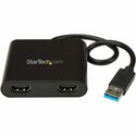 StarTech.com USB 3.0 to Dual HDMI Adapter, 1x 4K & 1x 1080p, External Graphics Card, USB Type-A Dual Monitor Display Adapter, Windows Only - Use this USB video adapter to connect two independent HDMI displays to a single USB port - USB 3.0 hub - USB to HDMI adapter - External video card - HDMI to USB adapter - HDMI USB adapter - Monitor adapter - USB 3.0 to HDMI - USB 3.0 to HDMI adapter