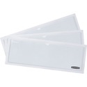 Bankers Box Label Pocket - 3.25" (82.55 mm) x 9.25" (234.95 mm) x 60 mil (1.52 mm) x - Polyvinyl Chloride (PVC) - 48 / Pack - White - Self-adhesive