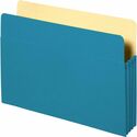 Business Source Coloured Expanding File Pockets - 8 1/2" x 11" - 3 1/2" Expansion - Blue - 10% Recycled - 1 Each
