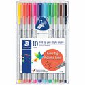 Staedtler Triplus Fineliner 10-piece Porous Point Pens - Fine Pen Point - 0.3 mm Pen Point SizeWater Based Ink - 1 / Set