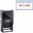 Trodat RECEIVED Text Window Self-inking Dater - "RECEIVED" - Blue, Red - 1 Each