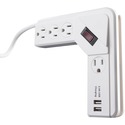 Coleman Cable 4-Outlet Surge Suppressor - 4 x AC Power, 2 x USB - 490 J - 120 V AC Input - 4 ft