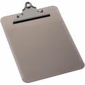 Business Source Spring Clip Plastic Clipboard - 8 1/2" x 11" - Spring Clip - Plastic - Smoke - 1 Each