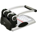 Business Source Manual 3-Hole Punch - 3 Punch Head(s) - 300 Sheet - 17.80" (452.12 mm) x 12.60" (320.04 mm) x 7.60" (193.04 mm) - Black, Silver