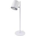 DAC LED Desk Lamp with 340 Rotating Head - 18" (457.20 mm) Height - 5 W LED Bulb - Rotating Head, Adjustable Brightness, Swivel Head, Flicker-free, Glare-free Light - 450 lm Lumens - Metal - Desk Mountable - White - for Desk