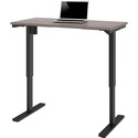 BeStar Adjustable Computer Table - Black Base - 28" to 45" Adjustment x 1" Table Top Thickness - Bark Gray - Melamine Top Material - 1 Each