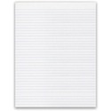 Offix White Paper Pad - 72 Sheets - Ruled - Letter - 8 1/2" x 11" - White Paper - 5 / Pack
