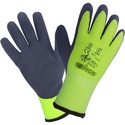 Iceberg Work Gloves - Latex Coating - Medium Size - Hi-Viz Green - High Visibility, Flexible, Lightweight, Abrasion Resistant, Puncture Resistant - For Cold Storage, Distribution, Environmental Service, Aquaculture, Fishing, Frozen Food Handling, Extreme Climate Work, Freight/Transportation - 6 / Pack