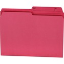 Offix 1/2 Tab Cut Letter Top Tab File Folder - 8 1/2" x 11" - Pink - 100 / Box