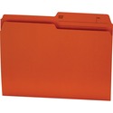 Offix 1/2 Tab Cut Letter Top Tab File Folder - 8 1/2" x 11" - Orange - 100 / Box