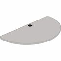 Star Tucana Conference Table Top - Half Round Top - 48" Table Top Length x 24" Table Top Width x 1" Table Top Thickness - Gray - Polyvinyl Chloride (PVC) - 1 Each
