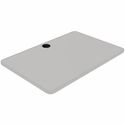 Star Tucana Conference Table Top - Rectangular Curved Top - 36" Table Top Length x 24" Table Top Width x 1" Table Top Thickness - Gray - Polyvinyl Chloride (PVC) - 1 Each