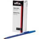 Offix Ballpoint Pen - Medium Pen Point - Blue - 12 / Box