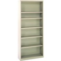 Perfix Metal Bookcase - 84" Height x 36" Width x 12" Depth - Beige - Metal - 1 Each