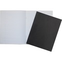 Hilroy Stitched Exercise Book, Black - Stitched - Ruled - 0.31" Ruled - 9.13" (231.78 mm) x 7.13" (180.98 mm) x 0.13" (3.18 mm) - White Paper - Lightweight