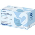 AssureMask Safety Mask - Recommended for: Face, Medical - Earloop Style Mask, Breathable, Non-irritating, Fluid Resistant - Blue - 50 / Box