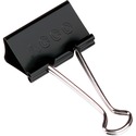 Acco Large Binder Clips - Large - 1.1" Size Capacity - Reusable - 12 / Box - Black - Tempered Steel, Plastic