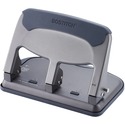 Bostitch Antimicrobial EZ Squeeze&trade;? 40 Sheet Hole Punch, Gray/Black - 40 Sheet - Metal - Gray, Black