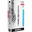 Zebra Pen Liquid Rollerball Needle point Pen - Medium Pen Point - 0.5 mm Pen Point Size - Black - Translucent Barrel - Metal Tip - 1 Each