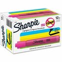 Sharpie SmearGuard Tank Style Highlighters - Chisel Marker Point Style - Fluorescent Pink - 12 / Box