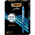 BIC Gel-ocity Original Retractable Gel Pen, Medium Point (0.7 mm), Blue, Comfortable, Contoured Grip, 24-Count - 0.7 mm Pen Point Size - Retractable - Blue - 24 / Box