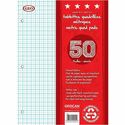GEO Writing Pads, Pack of 2 - 50 Sheets - Quad Ruled - 3 Hole(s) - Letter - 8 1/2" x 11" - Micro Perforated, Easy Tear - Recycled - 2 / Pack