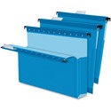 Pendaflex SureHook Letter Recycled Hanging Folder - 8 1/2" x 11" - 2" Expansion - Blue - 10% Recycled - 25 / Box