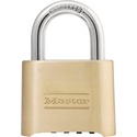 Master Lock Resettable Combination Lock - 4 Digit - 0.31" (7.87 mm) Shackle Diameter - Brass - Brass - 1 Each