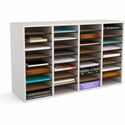 Safco Adjustable Shelves Literature Organizers - 36 Compartment(s) - Compartment Size 2.50" (63.50 mm) x 9" (228.60 mm) x 11.50" (292.10 mm) - 24" Height x 39.4" Width x 11.8" Depth - Gray - Wood - 1 Each