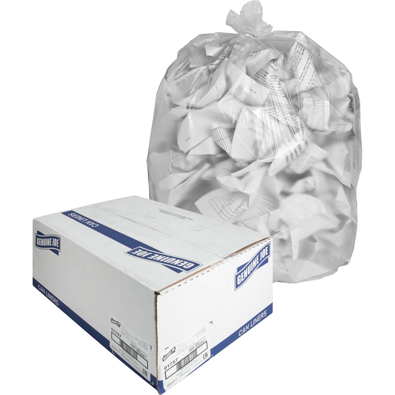 60 Gallon High Density Can Liners - 14 Micron - 200/case