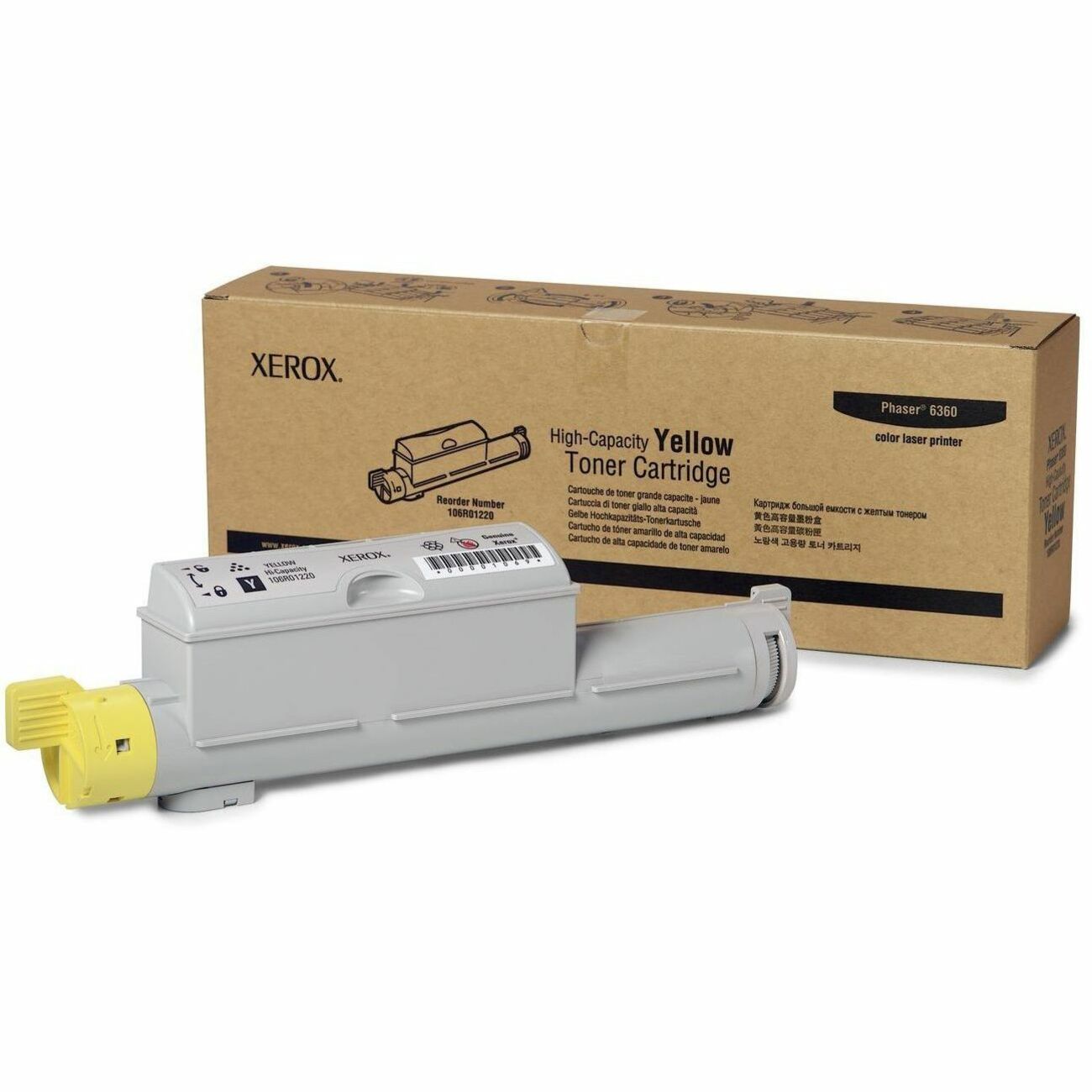 Xerox Original Laser Toner Cartridge - Yellow - 1 Each - 12000 Pages
