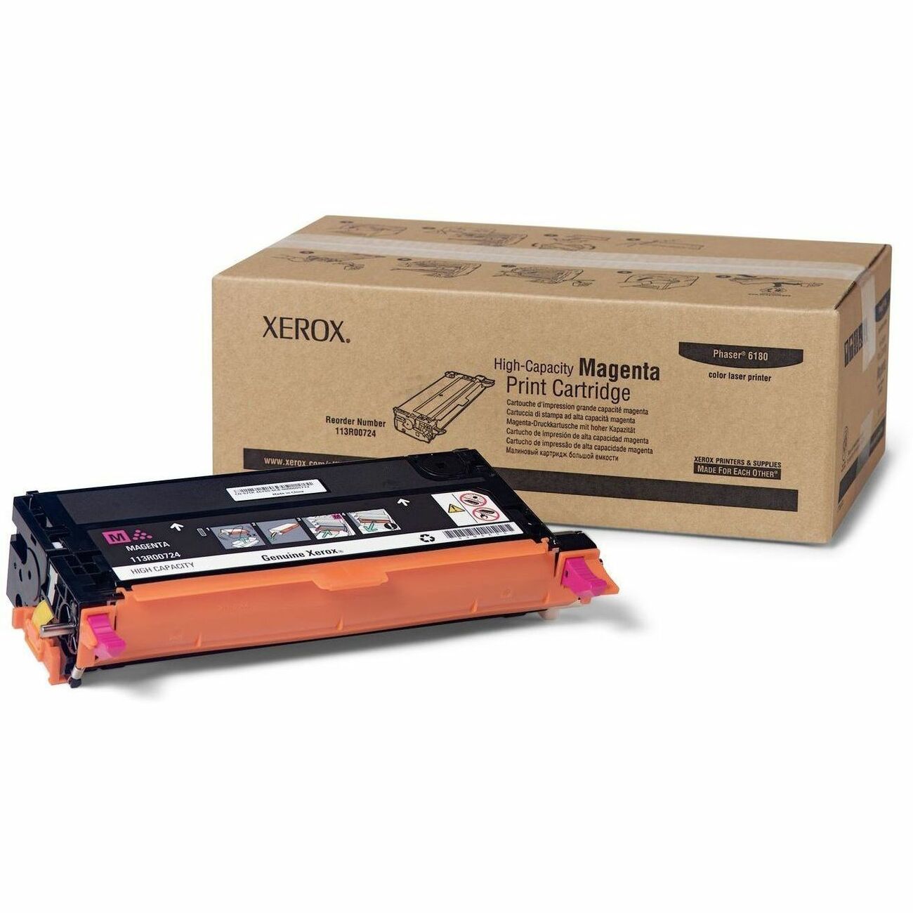 Xerox Original Laser Toner Cartridge - Magenta - 1 Each
