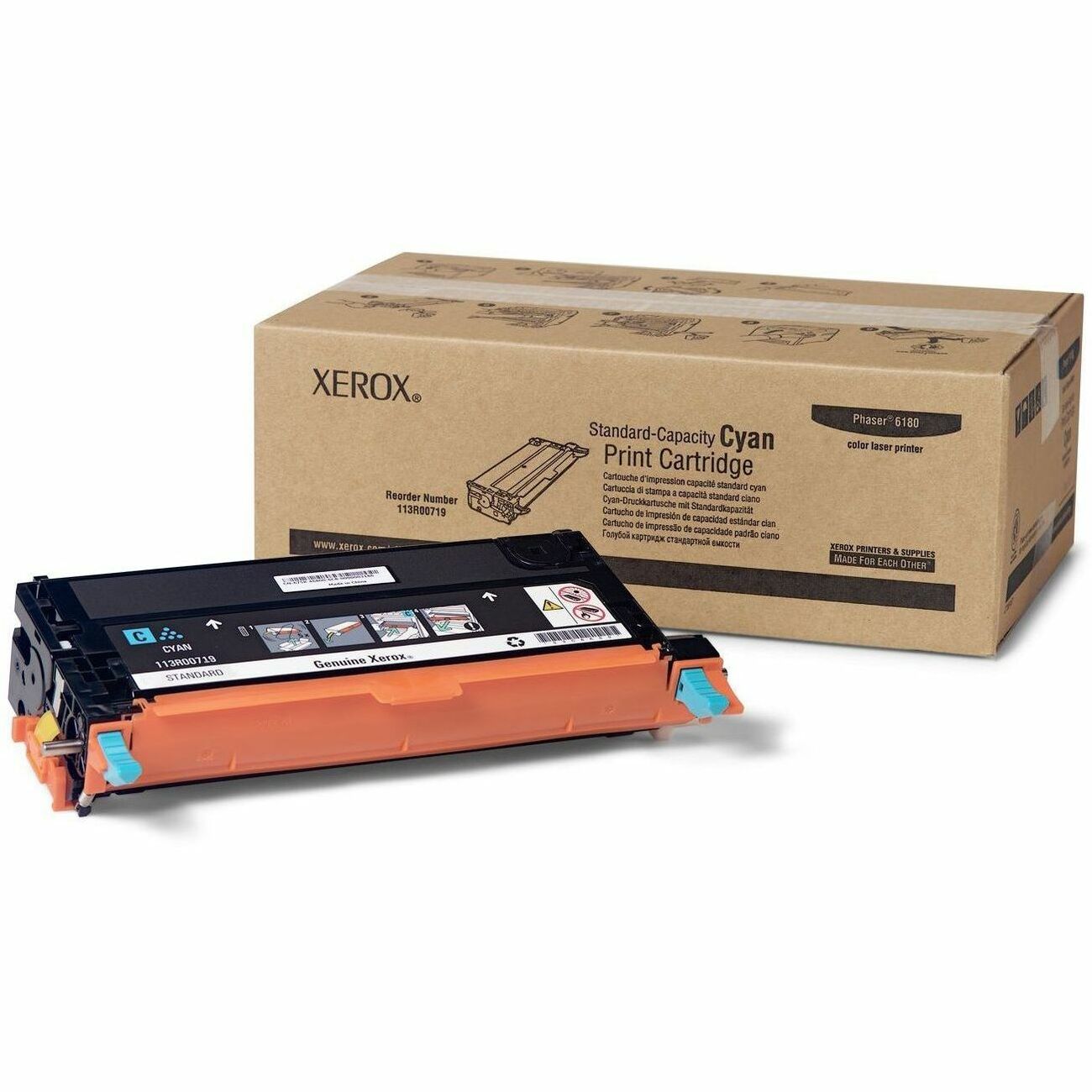 Xerox Original Laser Toner Cartridge - Cyan - 1 Each