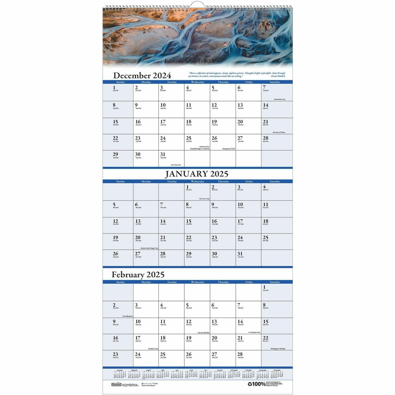 House of Doolittle Scenic 3month Wall Calendar Office Products, Inc.