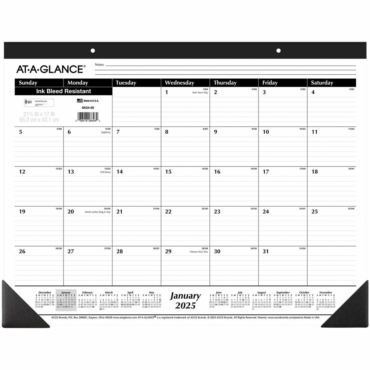 AtAGlance Monthly Desk Pad Calendar Warren's Office Supplies